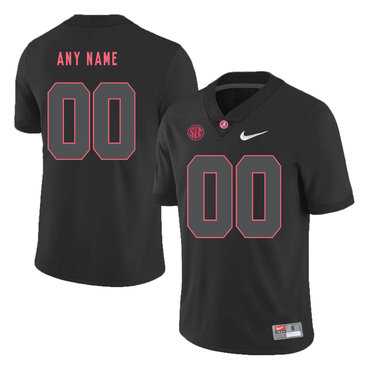 Mens Alabama Crimson Tide Black Shadow Customized College Football Jersey->customized ncaa jersey->Custom Jersey